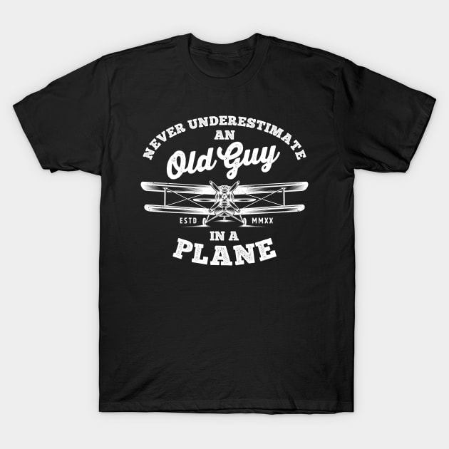 Never Underestimate an Old Guy in a Plane T-Shirt by VFR Zone